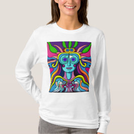 Camiseta alienígena sicodelico