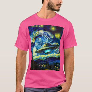 Camiseta Alienígena Starry Night Style Painting Van Gogh Al