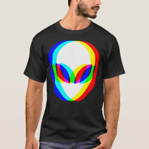 Camiseta Alienígena Trippy Vaporwave Techno Rave Edm