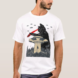 Camiseta Alienígena Ufo Abdução Laser Olho Engraçado