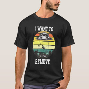 Camiseta Alienígena Ufo Hunter Eu Quero Acreditar No Dia Do