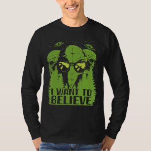 Camiseta Alienígena Ufo Men Meninas Meninas Área Espacial V