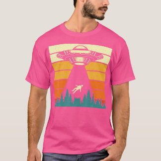 Camiseta Alienígena Ufo Sunset Vintage Retro