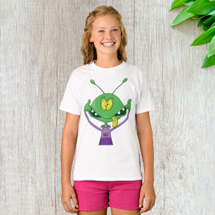 Camiseta Alienígena Verde Engraçado Fazendo Careta Boba