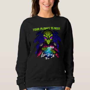 Camiseta Alienígena Verde Seu Planeta É O Próximo Sarcástic