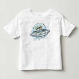 Camiseta Alienígena Voador de Desenho Animado