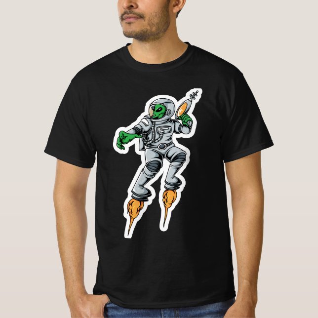 Camiseta Alienígena Wars Sticker (Frente)
