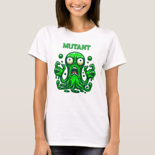 Camiseta Alienígena Zombie assustadora - Monstro Verde Neon