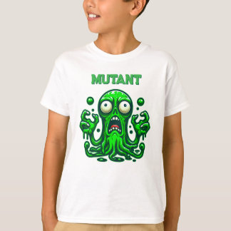 Camiseta Alienígena Zombie assustadora - Monstro Verde Neon