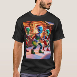 Camiseta Alienígenas tocam para o natal