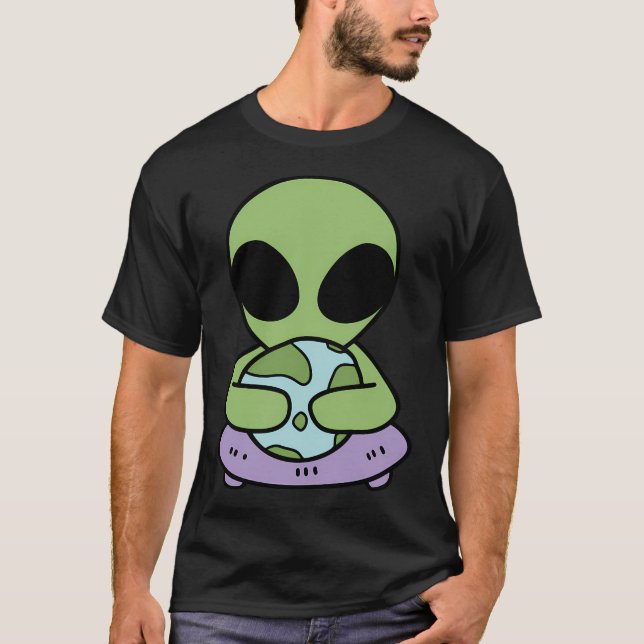 Camiseta Aliens Adoram Planeta Terra (Frente)