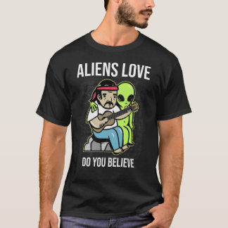 Camiseta Aliens Adoram Você Acredita Em Aliens Engraçados