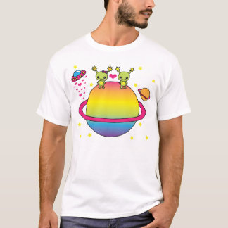 Camiseta Aliens bonitos de Kawaii