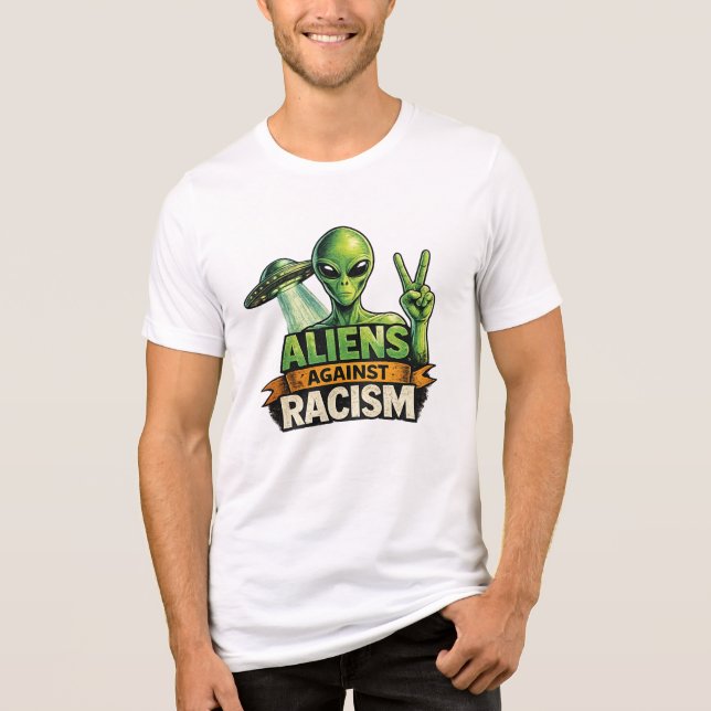 CAMISETA ALIENS CONTRA O RACISMO (Frente)