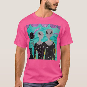 Camiseta Aliens De cinzas Dentro Do Ufo