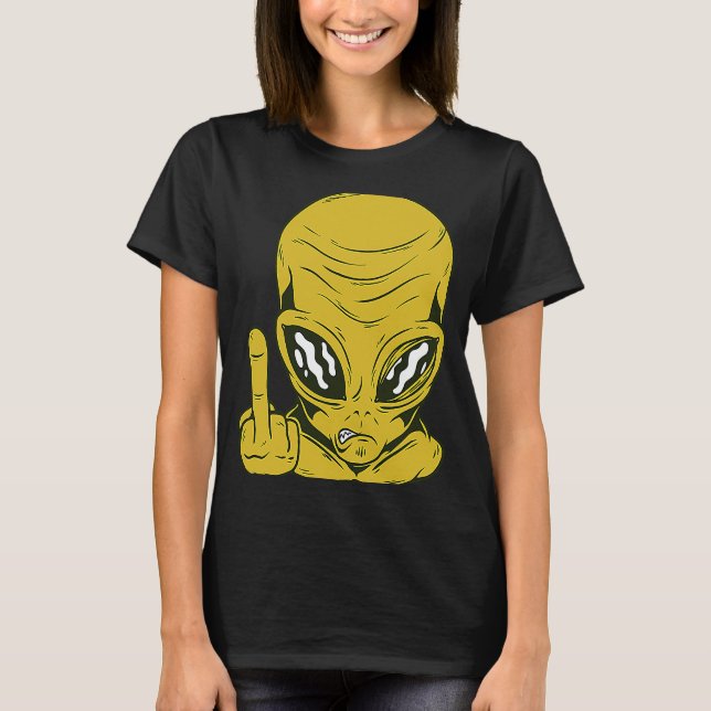 Camiseta aliens de espaço de alienígena (Frente)