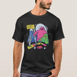 Camiseta Aliens de jogo de xadrez do universo Paralelo