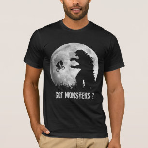 Camiseta Aliens engraçados contra MONSTRO