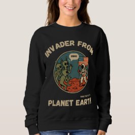 Camiseta Aliens engraçados e astronauta no espaço