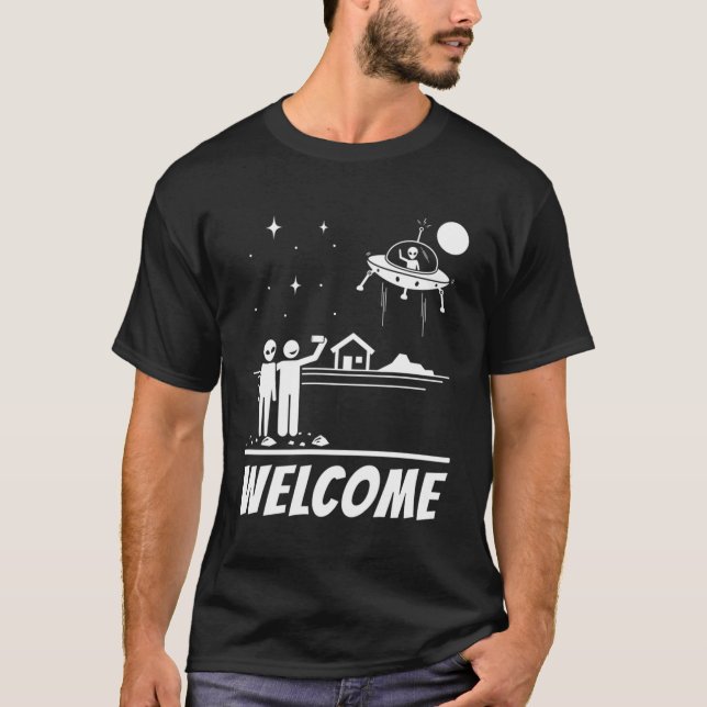 Camiseta Aliens Estão Vindo Para Ser Bem-Vindo (Frente)
