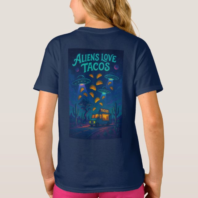 Camiseta Aliens Love Tacos (Verso)