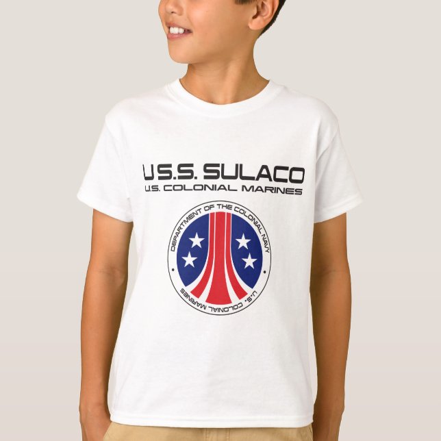 Camiseta Aliens nos EUA Sulaco Marines Coloniais dos EUA (Frente)