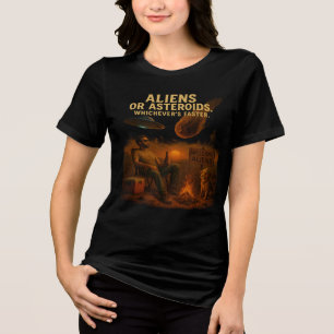 Camiseta Aliens ou asteroides - O que for mais rápido