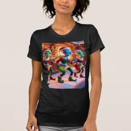 Camiseta Aliens rock para o natal