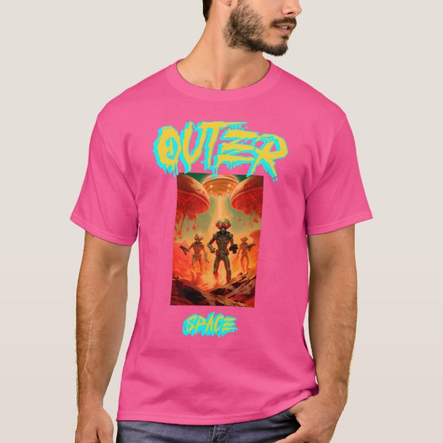 Camiseta Aliens Ufo Invadindo do Espaço Exterior (Frente)
