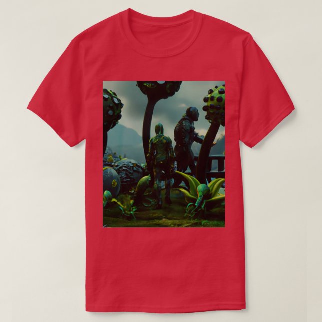Camiseta aliens verdes (Frente do Design)