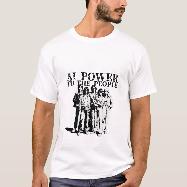 Camiseta Alimentação IA para as Pessoas (Frente)