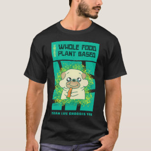 Camiseta Alimentação Integral à Base de Plantas; Vida vegan