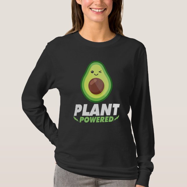 Camiseta Alimentação Vegetal Vegana Abacate Baseada em Plan (Frente)