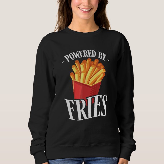 Camiseta Alimentada por Fries Fritada de Batata Fritada Com (Frente)