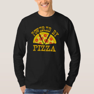 Camiseta Alimentada Por Pizza Pizzeria Cheesy Itália Cuisin
