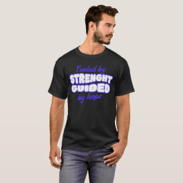 Camiseta Alimentado pela força, guiado pela esperança
