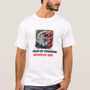Camiseta Alimentado pela Liberdade – Roaring Eagle Masculin