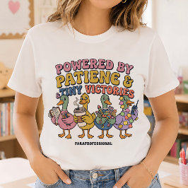 Camiseta Alimentado pela Paciência Pato Paraprofissional En