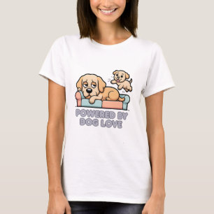 Camiseta Alimentado Pelo Amor De Cachorro Cachorrinho Fofo 