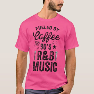 Camiseta Alimentado Pelo Café E Pela Rap De Música Rb Dos A