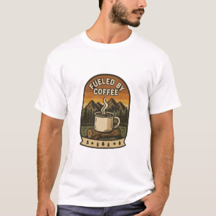 Camiseta Alimentado pelo Retro Camp de Café