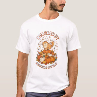 Camiseta Alimentado Por Abóbora e Pelo de Gato Outono Diver