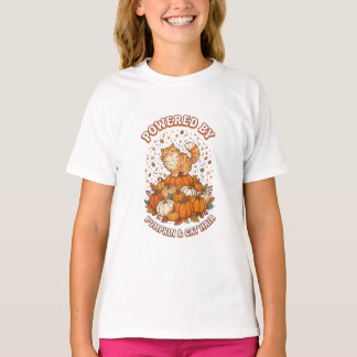 Camiseta Alimentado Por Abóbora e Pelo de Gato Outono Diver
