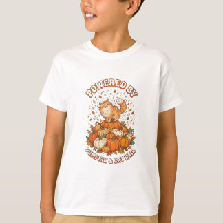 Camiseta Alimentado Por Abóbora e Pelo de Gato Outono Diver