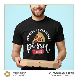 Camiseta Alimentado por Amante de Pizza de Pepperoni Person