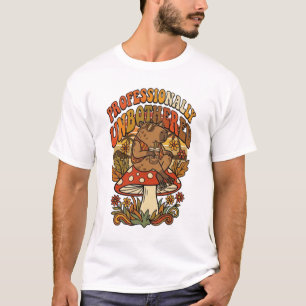 Camiseta Alimentado Por Ansiedade E Café Possum Engraçado