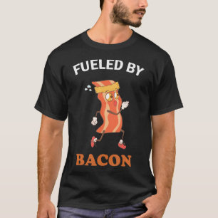 Camiseta Alimentado Por Bacon Low Carb Keto Diet Workout Gy