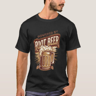 Camiseta Alimentado Por Bebida De Cerveja De Raiz Diversão