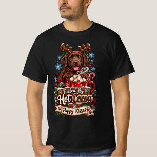 Camiseta Alimentado Por Cacau Quente E Beijos De Cachorrinh