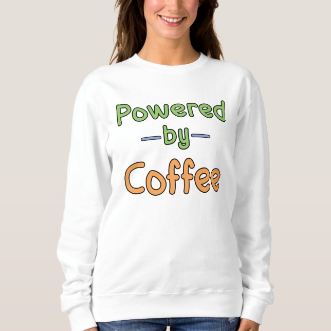 Camiseta Alimentado por café (Frente)